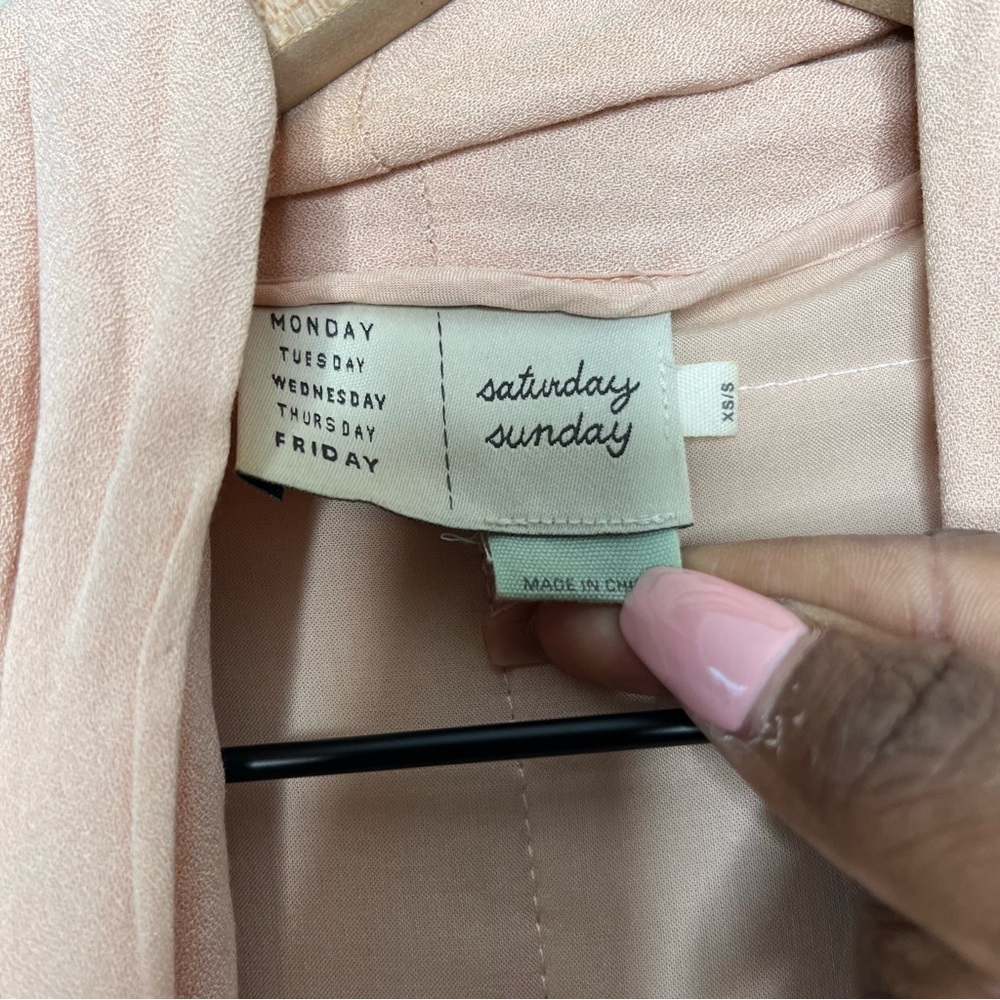 Anthropologie Saturday Sunday Pink Cardigan Kimono Jacket - Picture 2 of 10